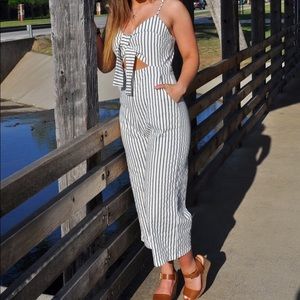 Striped Jump Suit